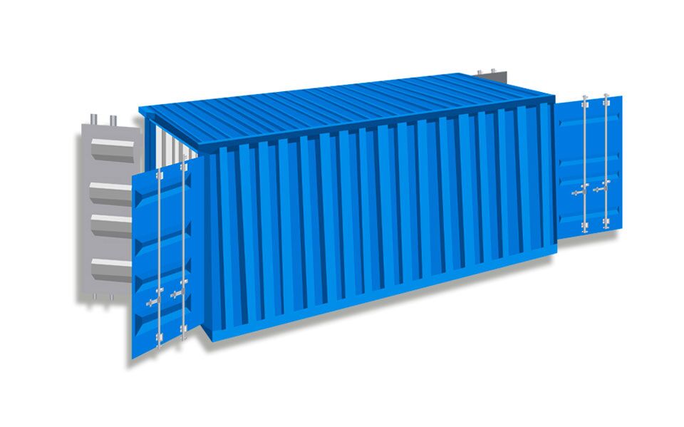 Double door container